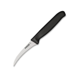 Pirge 41273 Creme Dekor Bıçağı Eğri Büyük Siyah