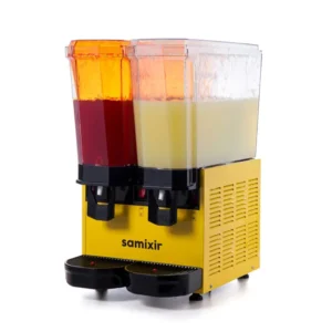 Samixir 20+20 L Klasik Twin Fiskiyeli Karıştırıcılı Soğuk İçecek Dispanseri Sarı