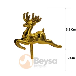 Yılbaşı Pasta Süsü Gold Geyik 25'li Paket