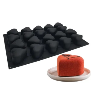 Silikon Pasta Kalıbı Bombeli Kalp SQ5453
