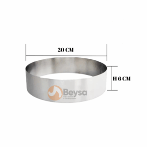 Pasta Çemberi Pandispanya Inox 20 Cm H6 2 MM