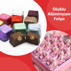 Alüminyum Çikolata Folyosu Oluklu Çimen Yeşili 1 KG