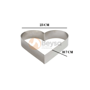 Pasta Çemberi Pandispanya Kalp Çember 23 Cm H7