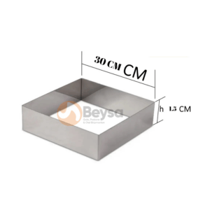 Pasta Çemberi Pandispanya Çember Inox 30X30 Cm H1,5