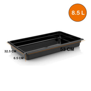 Polikarbon Gastronom Küvet Siyah 1/1 65 8.5 Litre
