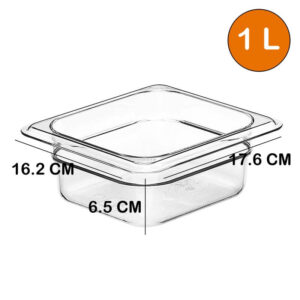 Polikarbon Gastronom Küvet Şeffaf 1/6 65 1 Litre