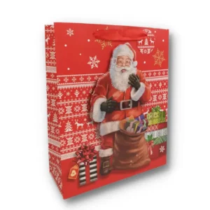 Yılbaşı Hediyelik Çanta Noel Baba Eldivenli