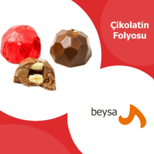 Alüminyum Çikolata Folyosu Kağıt Düz Kırmızı 1Kg