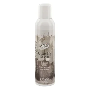 Metalik Sprey Gıda Boyası 250 Ml Gümüş