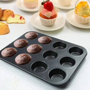 Muffin Kek Kalıbı Tepsisi 12li Yapışmaz