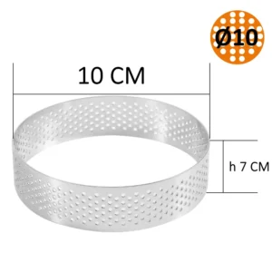 Pasta Çemberi Pandispanya Delikli Yuvarlak 10 CM H7 No:3