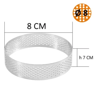Pasta Çemberi Pandispanya Delikli Yuvarlak 8 CM H7 No:2