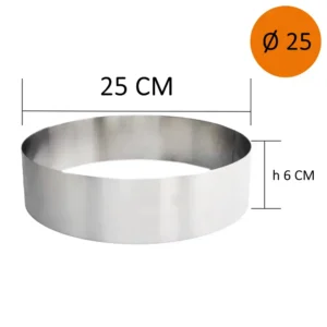 Pasta Çemberi Pandispanya Yuvarlak 25 Cm H6