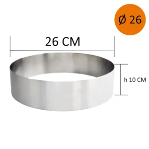 Pasta Çemberi Pandispanya Yuvarlak 26 Cm H10